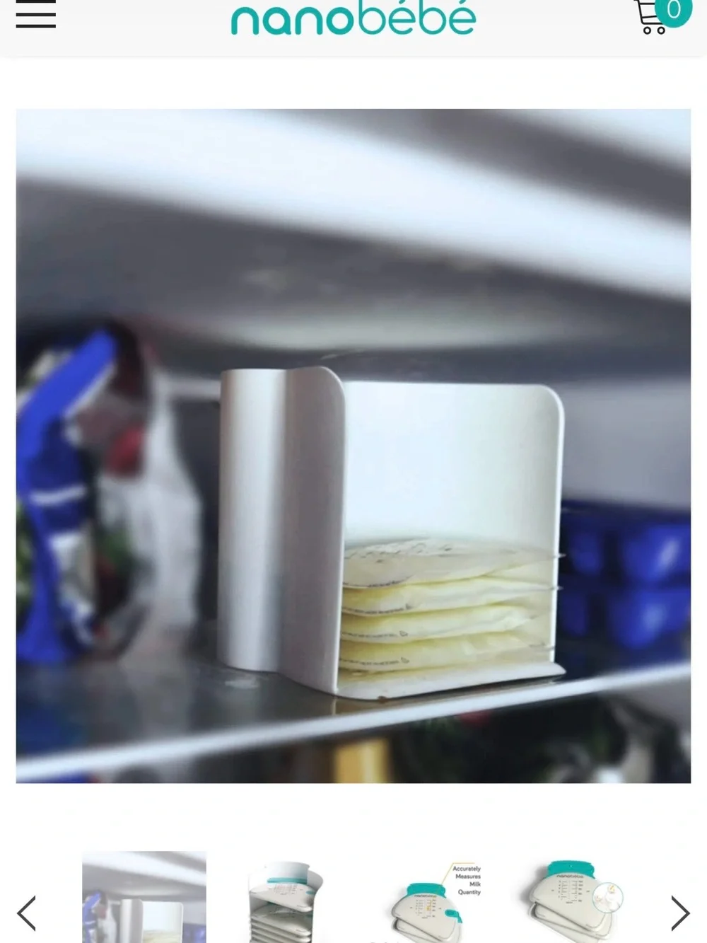 nanobébé Breast Milk Pouch Organizer (no storage pouches included)